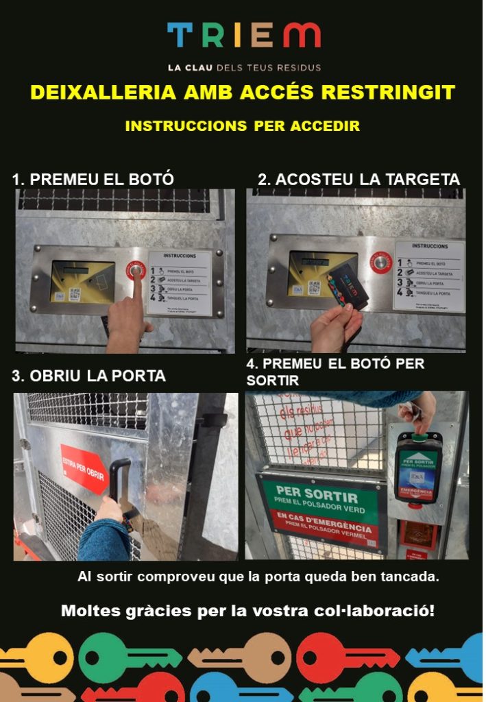 Instruccions per accedir a la deixalleria mòbil 1